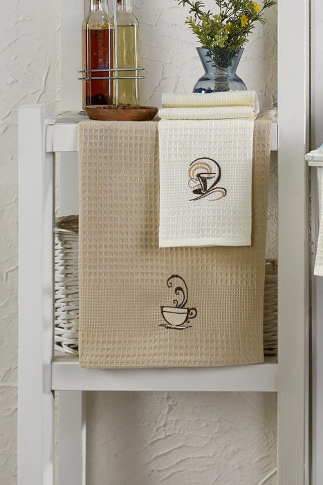 Mijölnir Juego de paños de cocina Coffee, 6 piezas, Multicolor